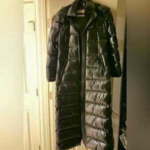 Moncler Black Puffer Jacket with Fur Trim